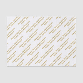 Ihr Texttyp über Print Gold/Weiß Seidenpapier