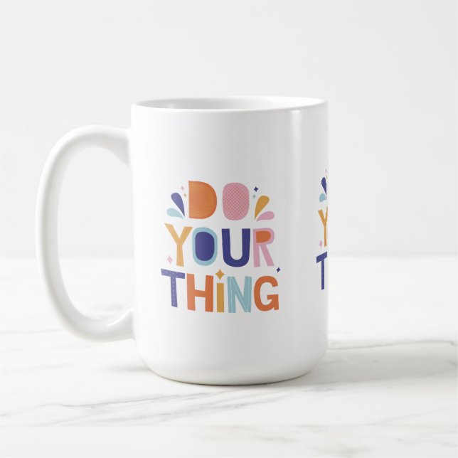 Ihr Think Slogan Tasse Design (Links)