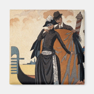 Ihr und er, Mode Illustration, 1921 (pochoir p Magnet