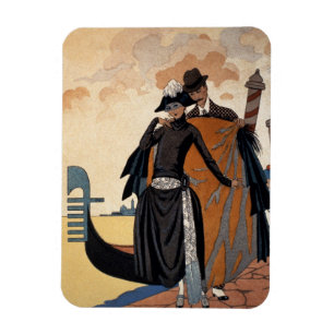 Ihr und er, Mode Illustration, 1921 (pochoir p Magnet