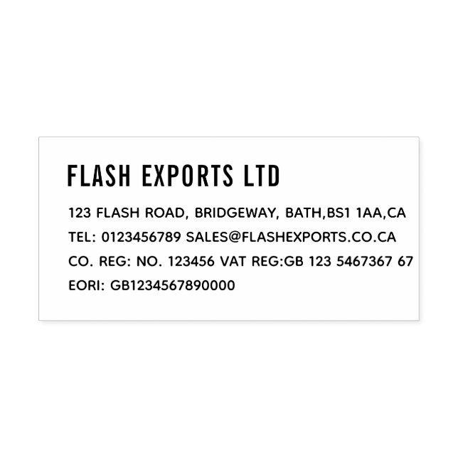 Ihr Unternehmen Gummistempel (Prägung)