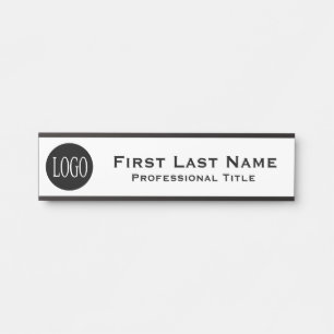 Ihr Unternehmen Logo Office Tür Zeichen Schwarz un Türschild