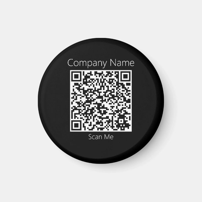 Ihr Unternehmen QR-Code für Website Black Magnet (Vorne)
