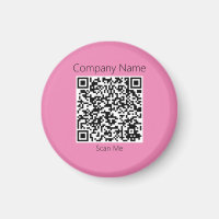 Ihr Unternehmen QR-Code für Website Pink Magnet