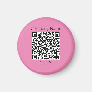 Ihr Unternehmen QR-Code für Website Pink Magnet