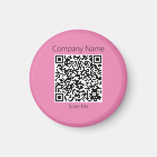 Ihr Unternehmen QR-Code für Website Pink Magnet (Vorne)