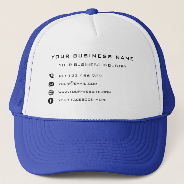 Ihr Unternehmen Werbung Personalisiert Trucker Hat Truckerkappe (Vorderseite)