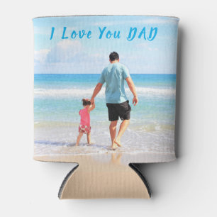 Ihr Vater-Foto kann Text färben - I Liebe Sie VATE Dosenkühler