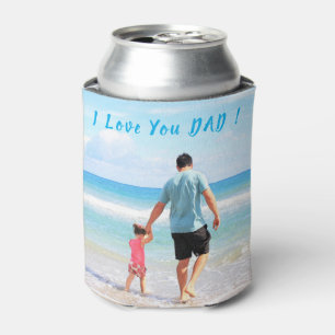 Ihr Vater-Foto kann Text färben - I Liebe Sie VATE Dosenkühler