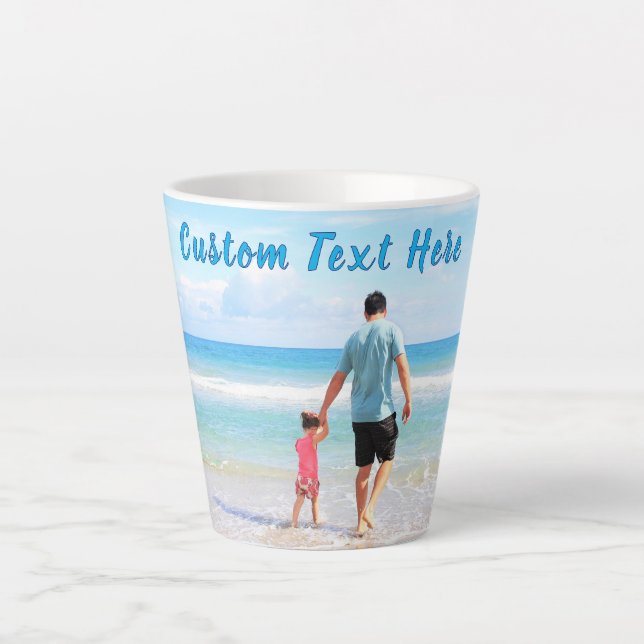 Ihr Vater Foto Latte Tasse Geschenk mit benutzerde (Vorderseite)