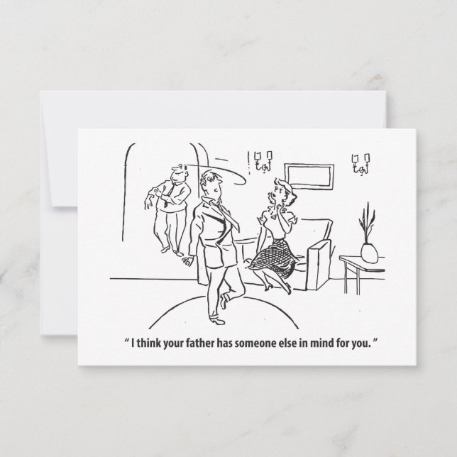 Ihr Vater hat noch jemand im Sinn, lustig Save The Date (Vorderseite)