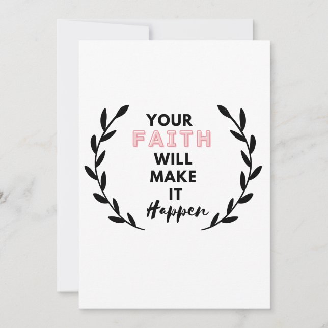 Ihr Vertrauen wird es geschehen lassen Einladung (Vorderseite)