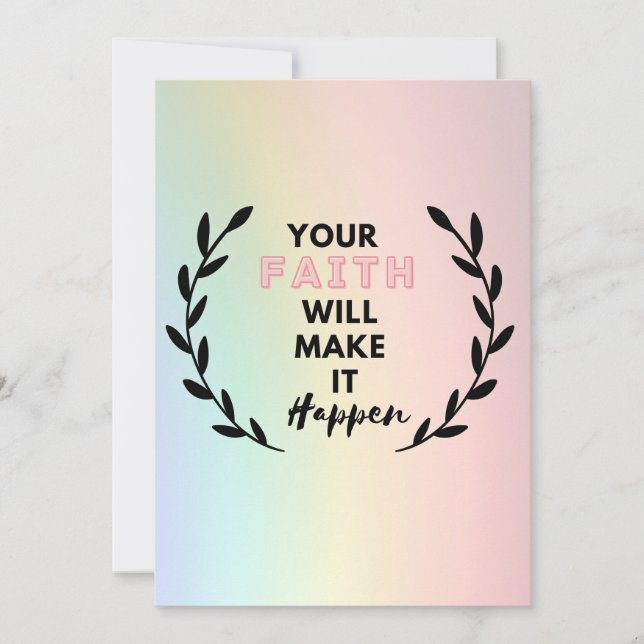 Ihr Vertrauen wird es geschehen lassen Einladung (Vorderseite)