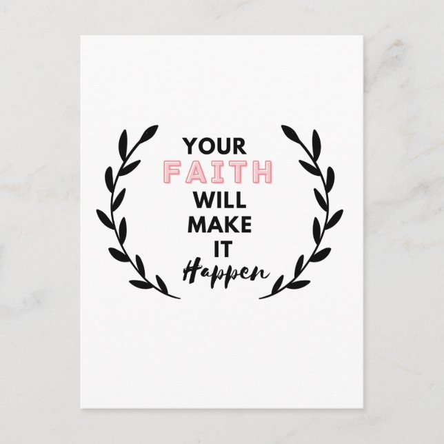 Ihr Vertrauen wird es geschehen lassen Postkarte (Vorderseite)