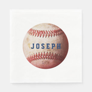 Ihr Vintager Sport-Namensbaseball Serviette