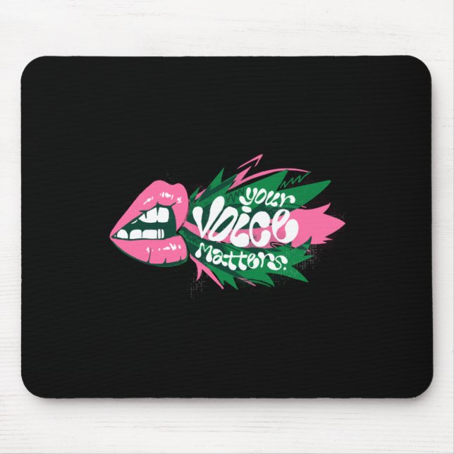 Ihr Voice-Aufkleber Mousepad (Vorne)