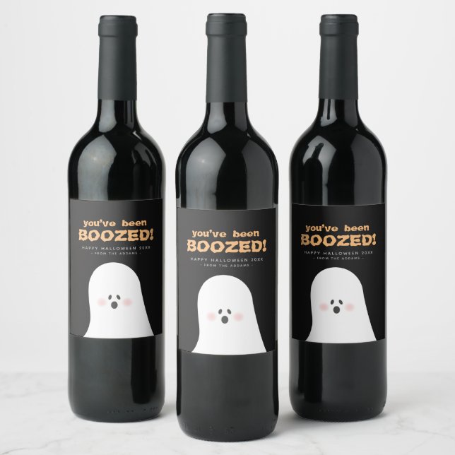 Ihr werdet das Halloween-Geist-Weinlabel bekommen Weinetikett (Flaschen)