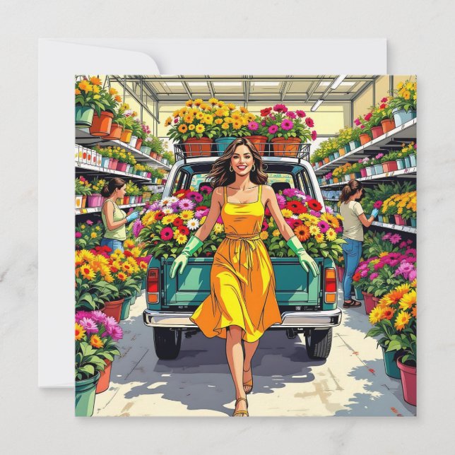 Ihr werdet Mädchen wachsen | Gartenpuppe Karte (Vorderseite)