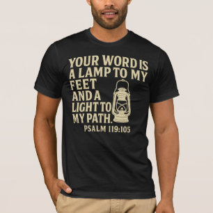 Ihr Wort ist eine Lampe - Psalm 119:105 Christlich T-Shirt