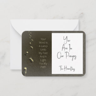 Ihr Wort ist eine Lampe und ein leichtes Fußball Mitteilungskarte