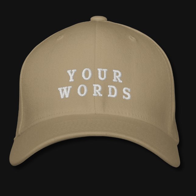 Ihr Wort Khaki Bestickte Baseballkappe (Von Creator hochgeladen)