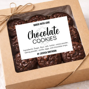 Ihr Wortlaut Cookies (oder beliebige Wörter) Etike Lebensmitteletikett