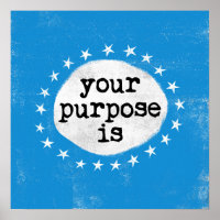 Ihr Ziel ist - Blue Poster Wall Art