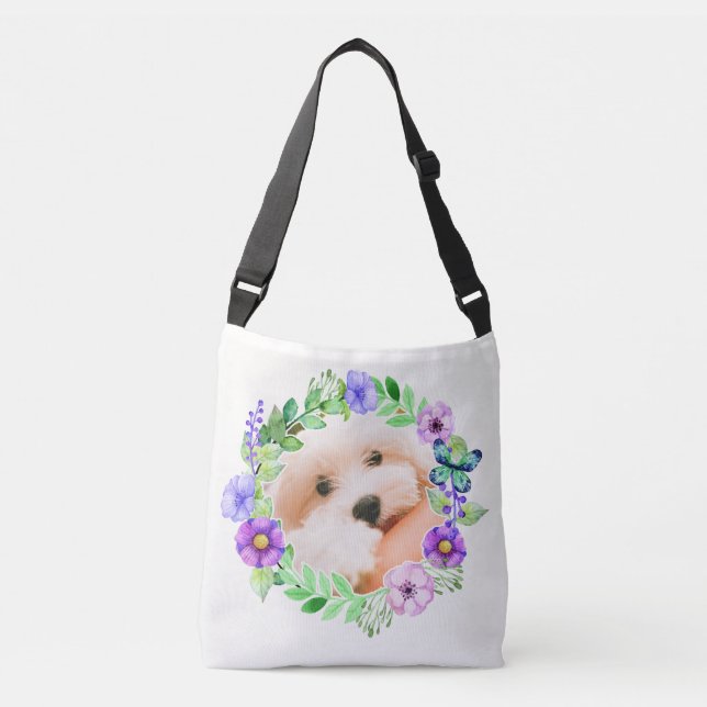 Ihre 2 Fotos in Blume Rahmen Taschen nach Maß (Vorderseite)