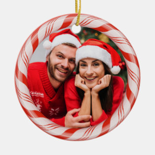 IHRE 2 Fotos in einem Candy-Rahmen-Sonderanstrich Keramik Ornament