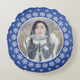 IHRE 2 FOTOS in Snowflake Frames werfen Kissen