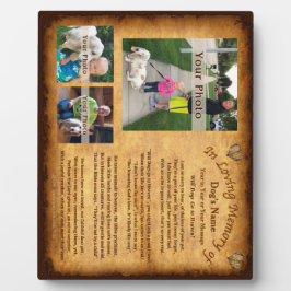 Ihre 3 Fotos, Text Dog Gedenkstätte Plaque und Ged Fotoplatte