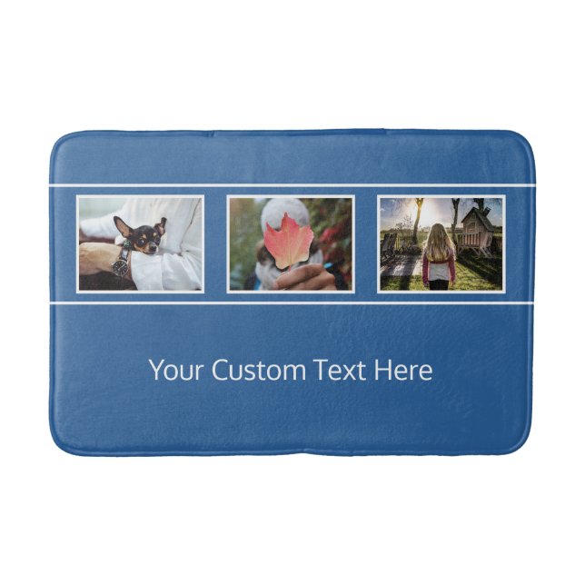 IHRE 3 FOTOS & TEXT - individuelle Badmatten Badematte (Vorderseite)