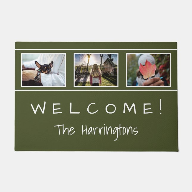 IHRE 3 FOTOS & TEXT Türmatten Fußmatte (Vorderseite)