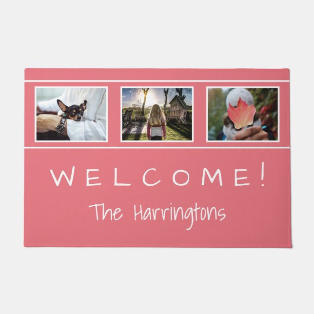 IHRE 3 FOTOS & TEXT Türmatten Fußmatte (Vorderseite)