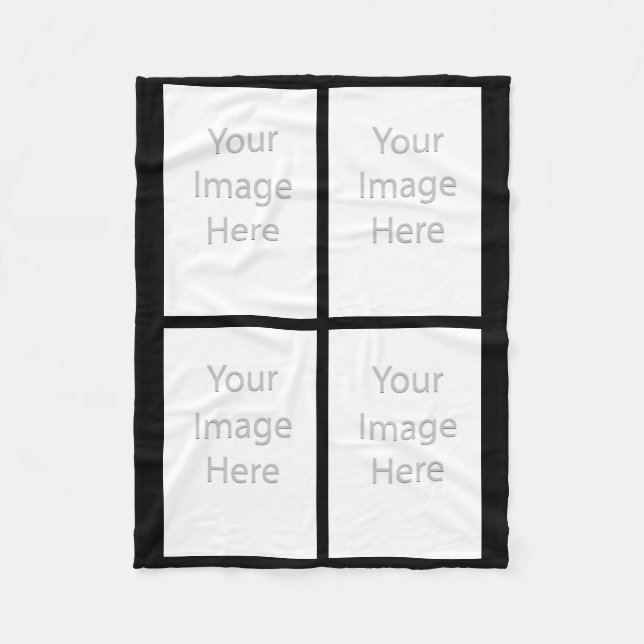 Ihre 4 benutzerdefinierten Fotos... Fleecedecke (Vorderseite)