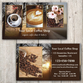 Ihre 4 Fotos Coffee Shop Template Visitenkarte