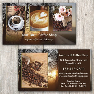 Ihre 4 Fotos Coffee Shop Template Visitenkarte