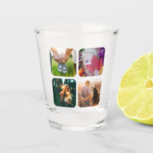 Ihre 4 Fotos Rundglas-Vorlage Schnapsglas