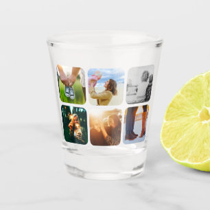 Ihre 6 Fotos Rundglas-Vorlage Schnapsglas