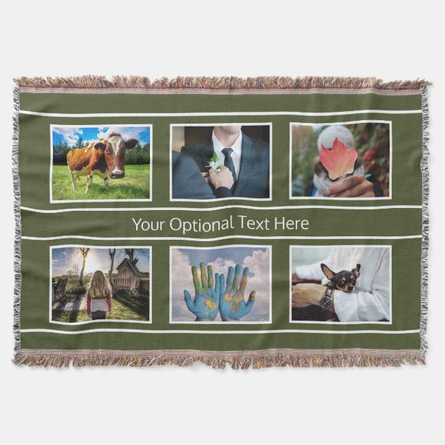 IHRE 6 FOTOS & TEXT werfen eine Decke (Vorderseite)