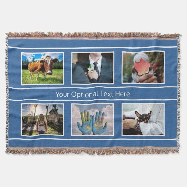 IHRE 6 FOTOS & TEXT werfen eine Decke (Vorderseite)