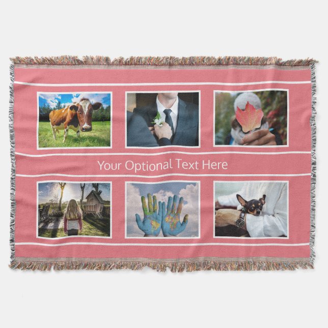 IHRE 6 FOTOS & TEXT werfen eine Decke (Vorderseite)