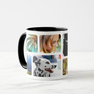Ihre 8 Fotos Rounded Template Coated Tasse