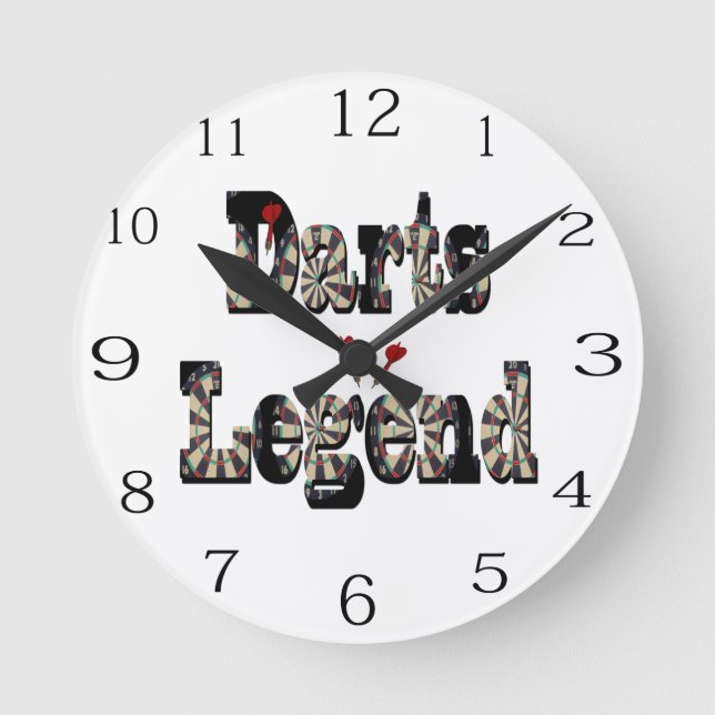 Ihre a Darts Legend, Runde Wanduhr (Vorderseite)