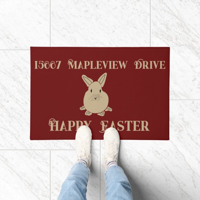 Ihre Adresse an einem Ostern Fußmatte (Indoor)