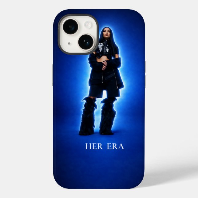 Ihre Ära – Blue Glow Aesthetic Hülle für iPhone (Rückseite)