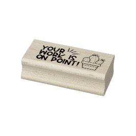 Ihre Arbeit ist auf Point Teacher Briefmarke Gummistempel