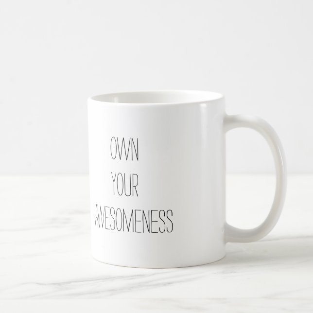 Ihre Awesomeness- Positiv-Tasse besitzen Tasse (Rechts)