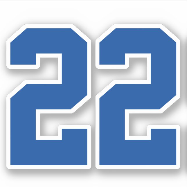 Ihre benutzerdefinierte Jersey-Nummer Aufkleber (Vorderseite)