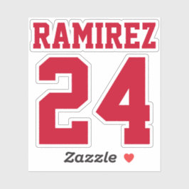 Ihre benutzerdefinierte Jersey-Nummer und Ihr Name Aufkleber